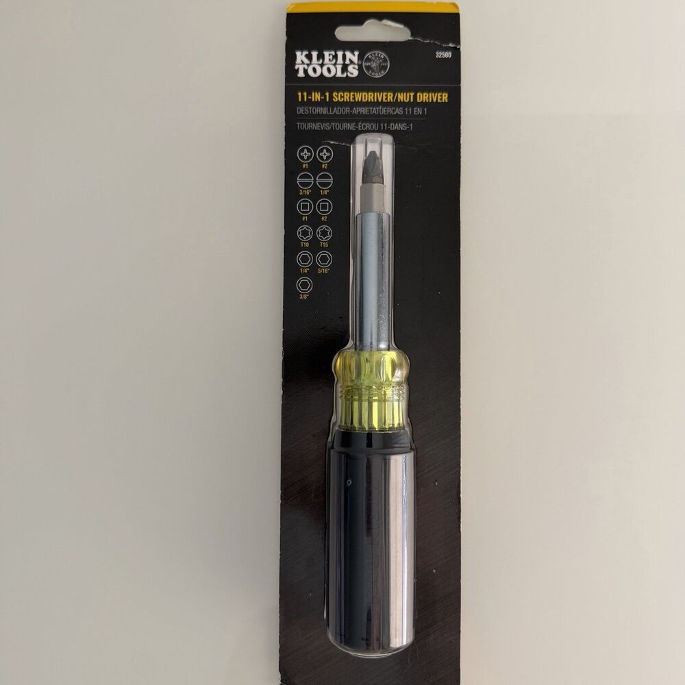 Klein Tools 11-in-1 Nut Driver & Bit Screwdriver Set 32500 New In Box